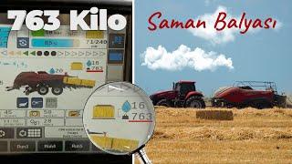 763 Kilo Saman Balyası Bastık! | Case IH LB 436 HD