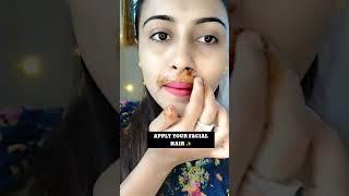 World best Home Remedy to Remove facial hair permanently and naturally 100% work#shorts #short #yt