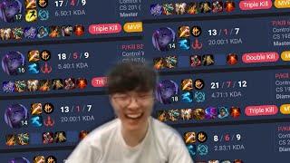 T1 Faker Bel'Veth RAMPAGE! - T1 Playing in NA SoloQ Highlights