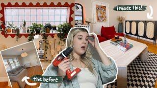 EXTREME THRIFTED LIVING ROOM MAKEOVER + TRANSFORMATION *Ikea Ivar hack, DIY, thrifted, budget decor!