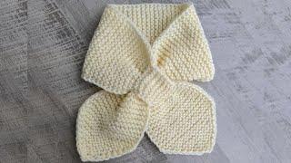 Easy Keyhole (Pull-Through) Knit Scarf for Beginners
