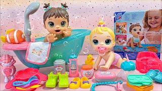 Satisfying with Unboxing Cute Alive Doll Bathtub, Kitchen Set , Ambulance Doctor Toys Review ASMR