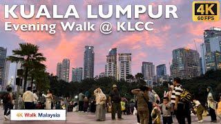 [4K 60fps HDR] KUALA LUMPUR | Evening Walk around KLCC - June 2024 | Malaysia Walking Tour