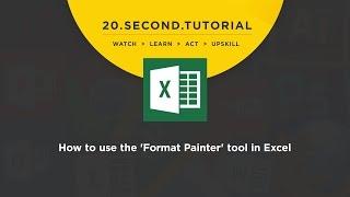 OLDIE - How to use the 'Format Painter' tool: MS Excel Tutorial #18