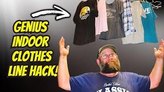 Genius Indoor Clothes Line Hack for Off-Grid Living