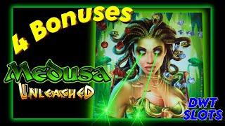 4 BONUSES MY BEST EVER WINS ON MEDUSA UNLEASHED Slot Machine !