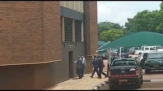 VP Chiwenga arriving at the Harare Magistrates Court to testify against his estranged wife Marry