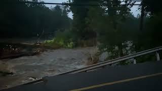 Route 34 in Oxford washed out by floodwaters