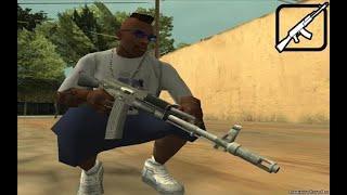 ))ALL THE WEAPONS NEAR THE GROVE STREET HOUSE GTA San Andreas