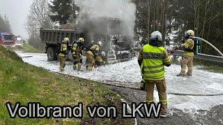   Vollbrand von LKW in Hart/Zillertal 