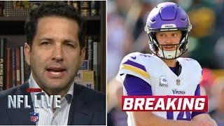 NFL LIVE | "I'd be surprised if franchise tag is used on Sam Darnold" - Adam Schefter on Vikings QB