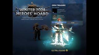 Dota 2 New Winter 2024 Heros' Horde 44 Treasures Opening  and unitl Wind Ranger Arcana Drops !!!