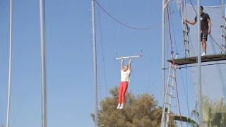 Trapeze built in Vegas backyard coming down after complaints from neighbors