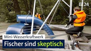 Mikro-Wasserkraftwerk im Lechkanal: Streit mit Fischern ums Testkraftwerk  | Abendschau | BR24