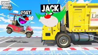 OGGY FIGHTING WITH GARBAGE TRUCK IN FACE TO FACE CHALLENGE (GTA 5 Funny Moments)