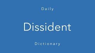 Dissident (Daily Dictionary)