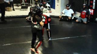 Blue belt girl & White belt boy's Kick Boxing sparring