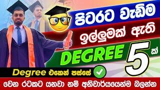 පිටරට වැඩි ඉල්ලුමක් තියෙන උපාධි 05 ක් | High Demand Degrees Sinhala | DON'T MISS it