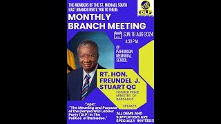 ADDRESS BY THE HON. FREUNDEL STUART KC - AUGUST 18, 2024