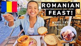 FIRST TIME TRYING ROMANIAN FOOD! | EATING OUR WAY THROUGH BRASOV TRANSYLVANIA 