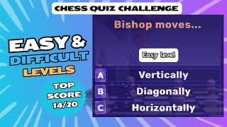 Chess quiz challenge for beginners and pros. How good is your knowledge of chess game?