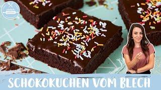 Schokokuchen vom Blech  | Schoko-Blechkuchen | Einfach Backen