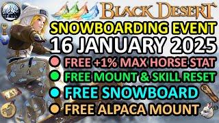 FREE SNOWBOARD, FREE ALPACA, KROGDALO FEATHER, MOUNT RESET (BDO Sneak Peek Event 16 JAN 2025) Update