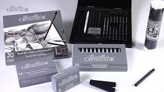 Cretacolor Black Box Of 20 Pcs Charcoal & Drawing Set