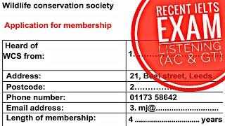 2021 IELTS RECENT EXAM LISTENING TEST || WILDLIFE CONSERVATION SOCIETY || ACADEMIC & GT ||