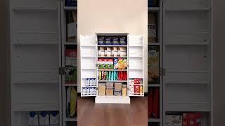 Freestanding Pantry Cabinet  Adjustable Shelves & Ample Storage! #KitchenOrganization