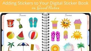 How to Add Stickers to Your Digital Sticker Book in GoodNotes