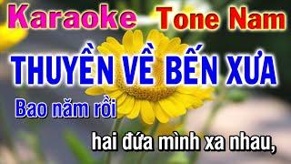 Thuyền Về Bến Xưa Karaoke tone nam | Nhạc Sống Phương Hiếu Organ [ Am ]