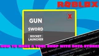 How To Make A Tool Shop With Data Store In Roblox Studio