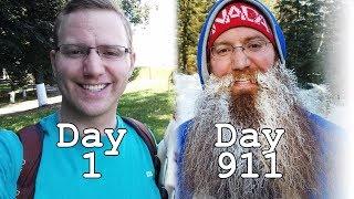 911 DAYS OF BEARD GROWTH TIME LAPSE - ROUND THE WORLD TRIP