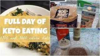 Full Day of Keto Eating with Macros | 1300 and 3000 Calorie Diets