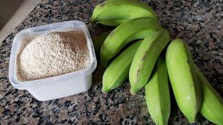 Como fazer FARINHA DE BANANA VERDE: Com essa farinha podemos fazer: bolos, bruacas etc...!