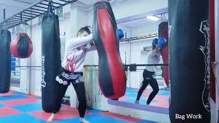 Bag Work Muaythai - National Athlette Rabia Ercan