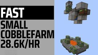 Fast but Small Auto Cobblestone Farm for 1.21.1 to 1.19