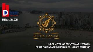 Locação 3 Dormitórios Frente total ao mar, 2 vagas no Itararé, São Vicente-SP