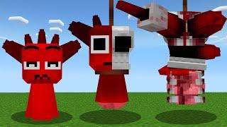 All Red Sprunki Phase 1-9 Addon in Minecraft