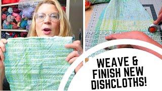 Weaving Dishcloths on a Rigid Heddle Loom/Beginning Weaving Project/Weaving Cotton/Dish Towels