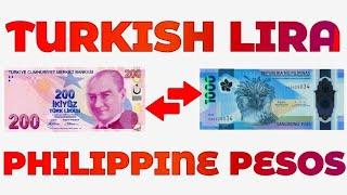 Turkish Lira To Philippine Peso Exchange Rate Today | TRY To PHP | Lira To Peso