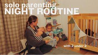 *solo mom* night routine with 2 under 2!!!