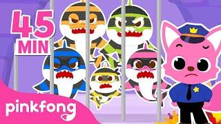 É Família Tubarão de Ladrões!  | Esconde | +Completo |Pinkfong, Bebê Tubarão! Canções para Crianças