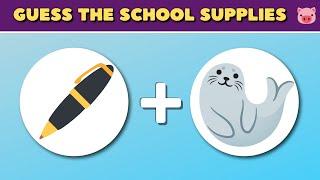 Guess the SCHOOL SUPPLIES by emojis | PIGGY QUIZ