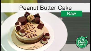 Easy Raw Chocolate Peanut Butter Cake | No dairy, no eggs, no gluten, no soy, no refined sugar