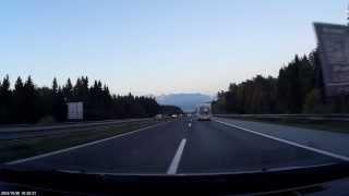 White Tesla Model S passing me