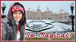 SNOW in Disneyland Paris! ️ The Most MAGICAL Christmas Day at Disneyland Paris 2024