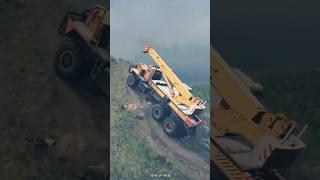 Heavy crane overcomes dangerous mountain pass challenge Part3 #snowrunner #gaming #truck #trending