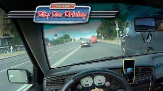 ШАШКИ ПО ГОРОДУ НА GOLF 3. City Car Driving в реальной жизни